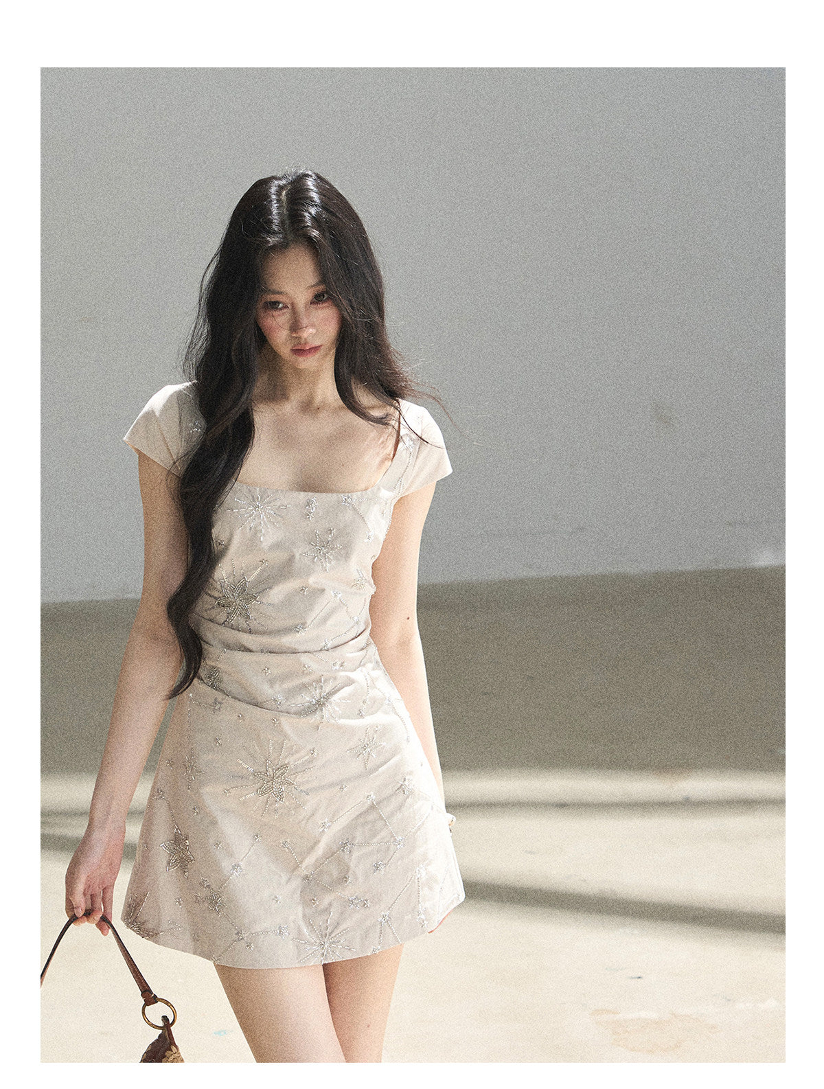 ShaoYeYan Aomalm Summer Slow Motion Elegant Square Neck Dress
