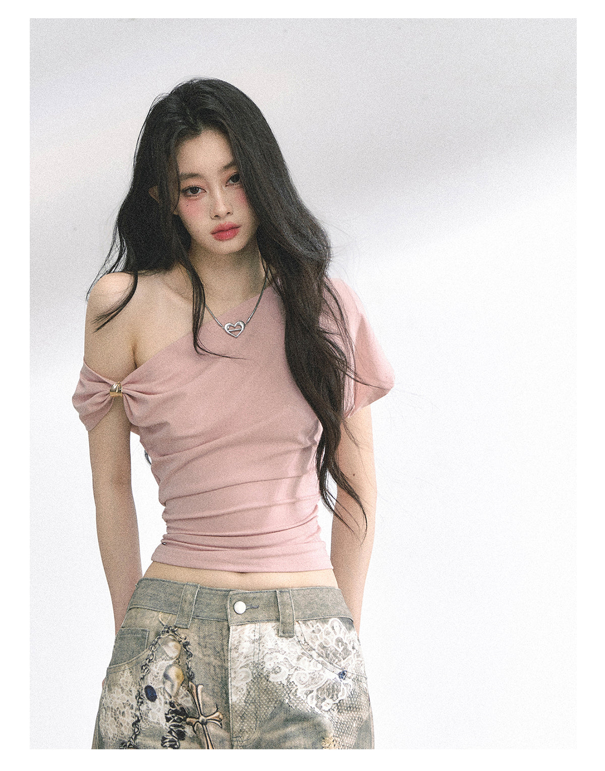 SHAOYEYAN Korean Off-Shoulder Sweetheart Top