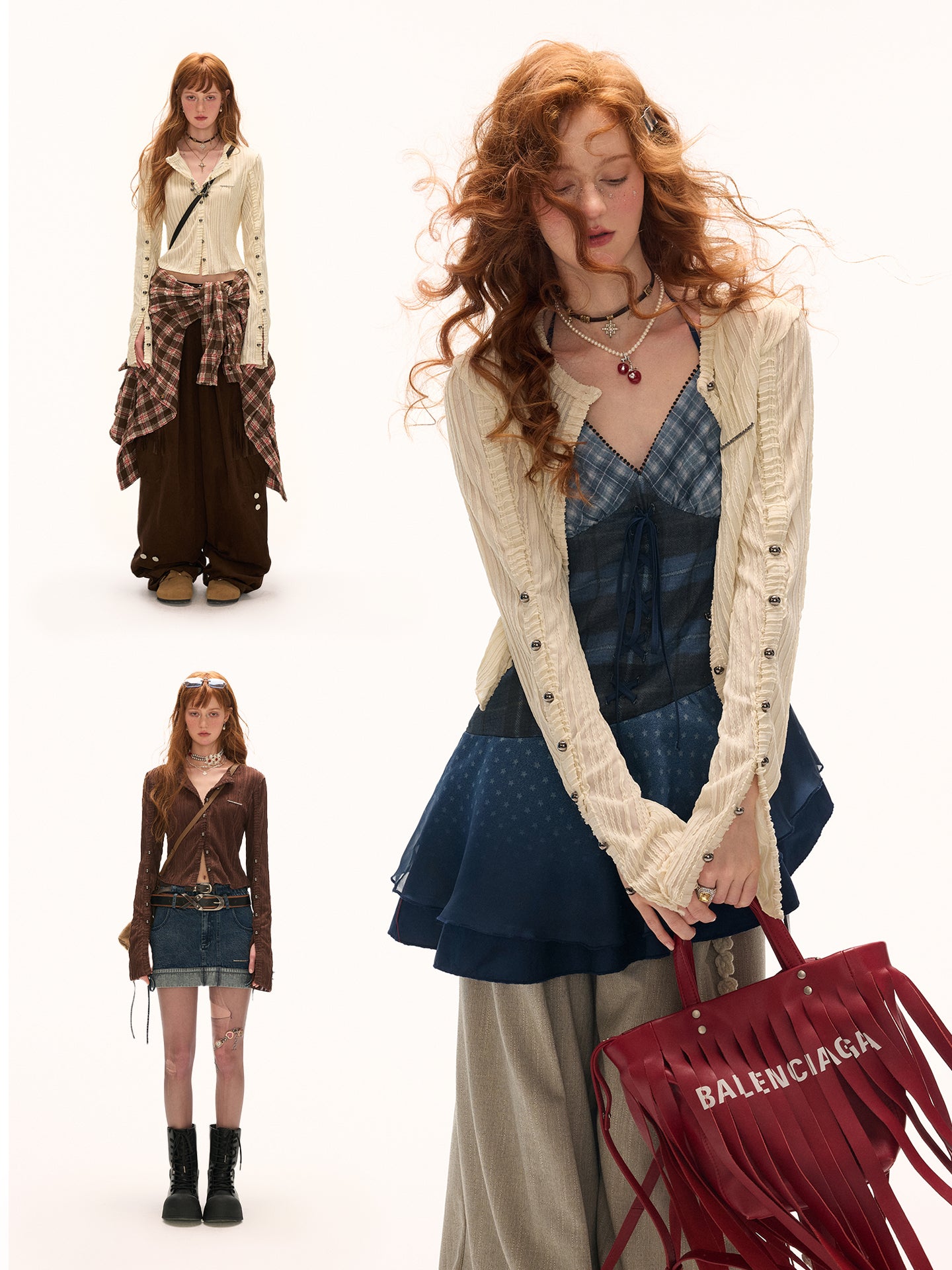 MAMC Striped Multi-Button Cardigan