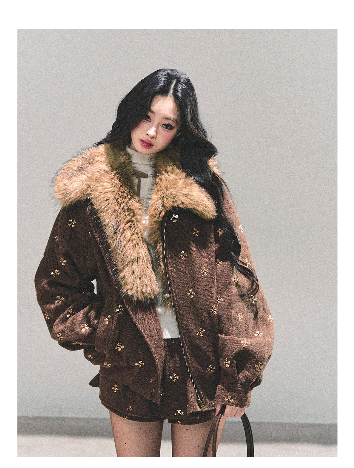 ShaoYeYan Snowfall Whispers Maillard Wool Set