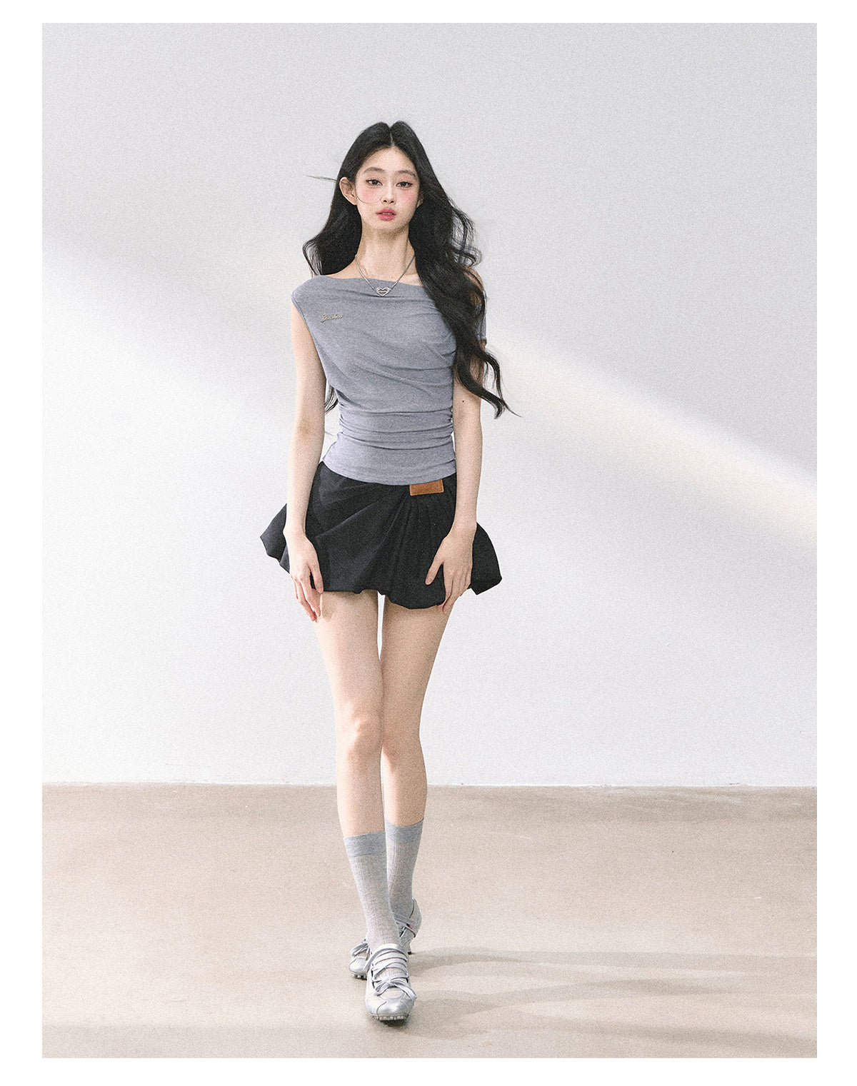 SHAOYEYAN American Style Off-Shoulder Crop Top