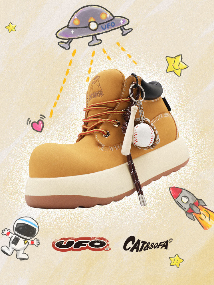 Cat&Sofa x UFO Chunky Platform Chelsea Boots