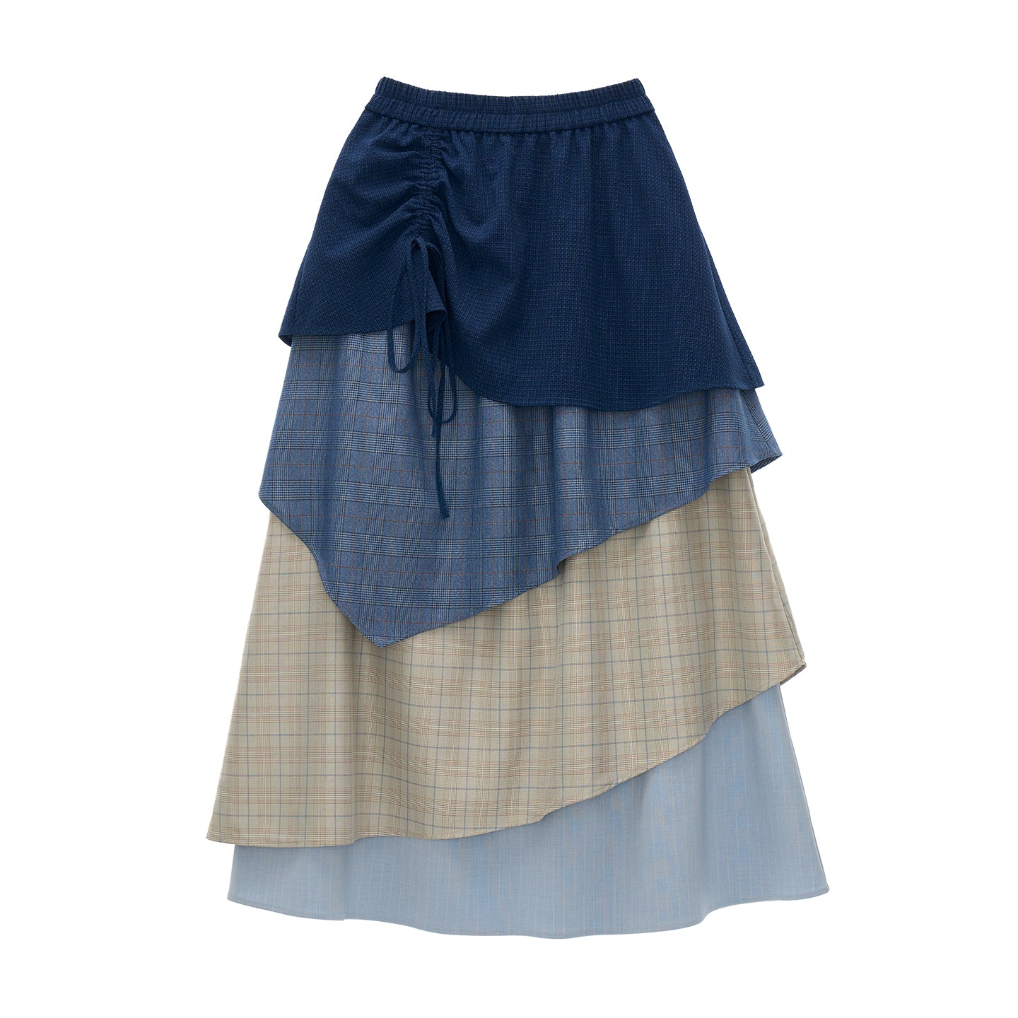 MAMC Plaid Multi-Layer Maxi Skirt