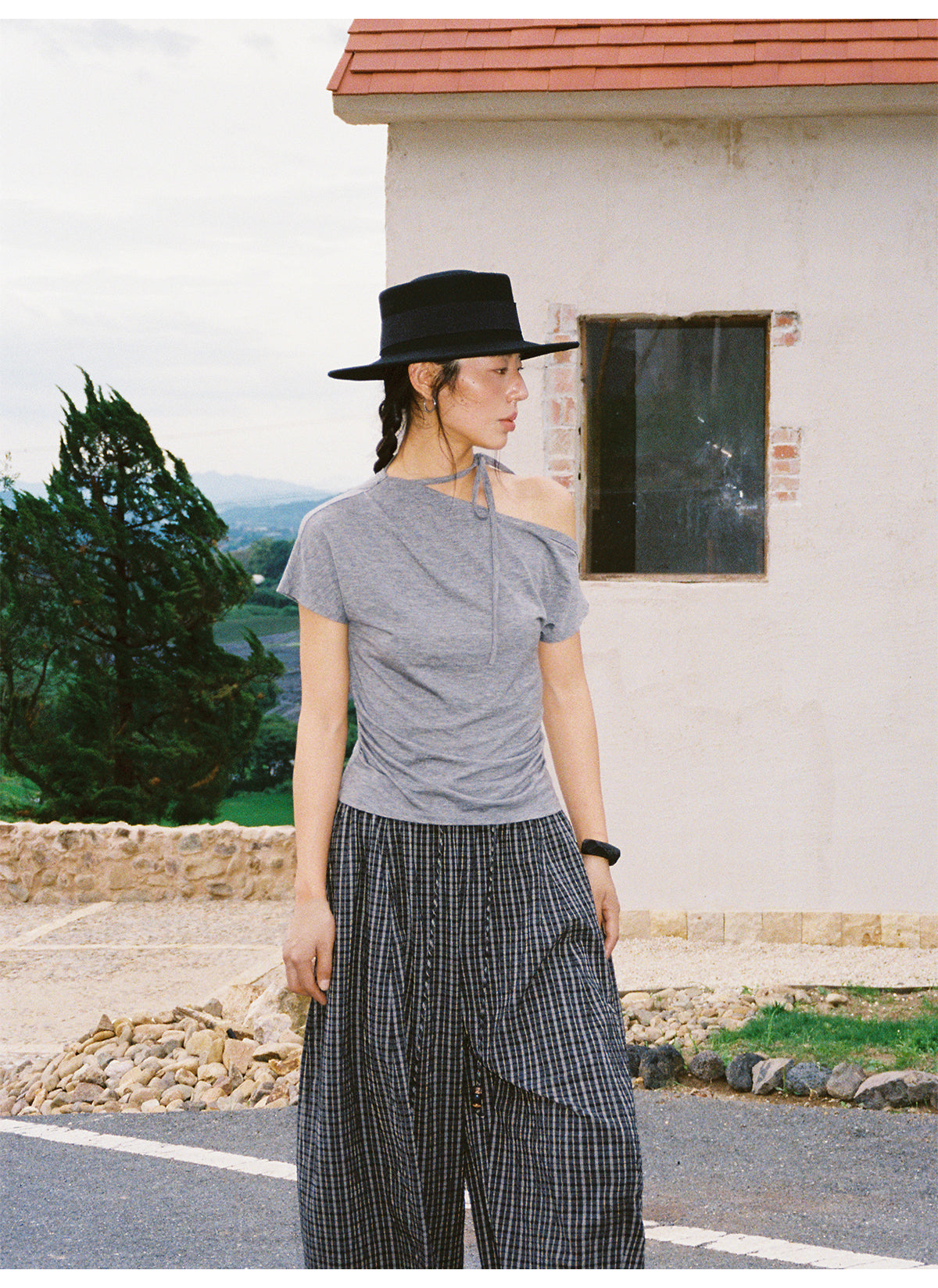HAVERICE 'Poetry Muse' Wrap-Front Tee