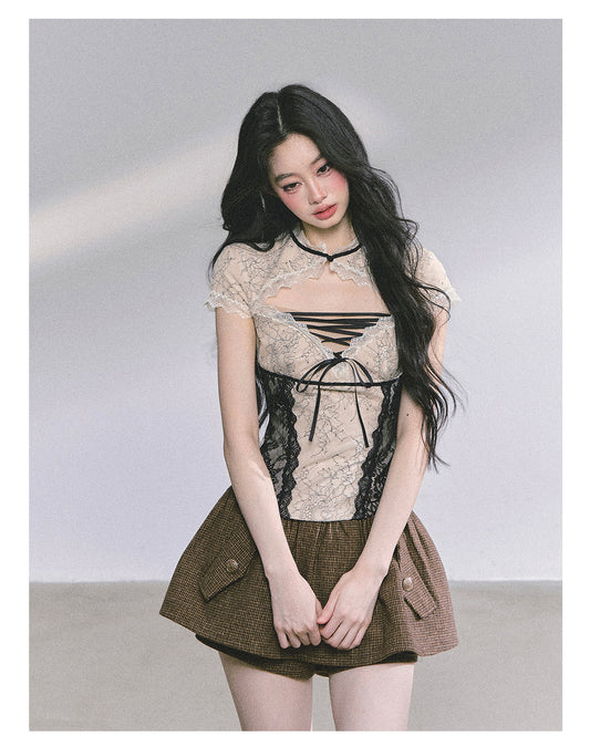 SHAOYEYAN Waist-Defining Slim Fit Top