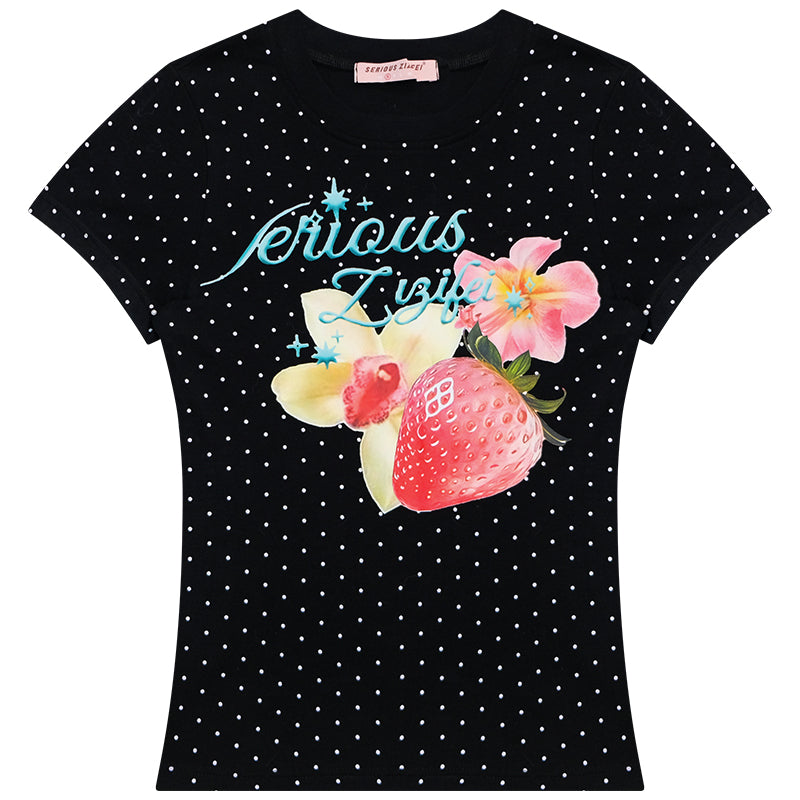 ziziFei Vintage Strawberry Pop Tee