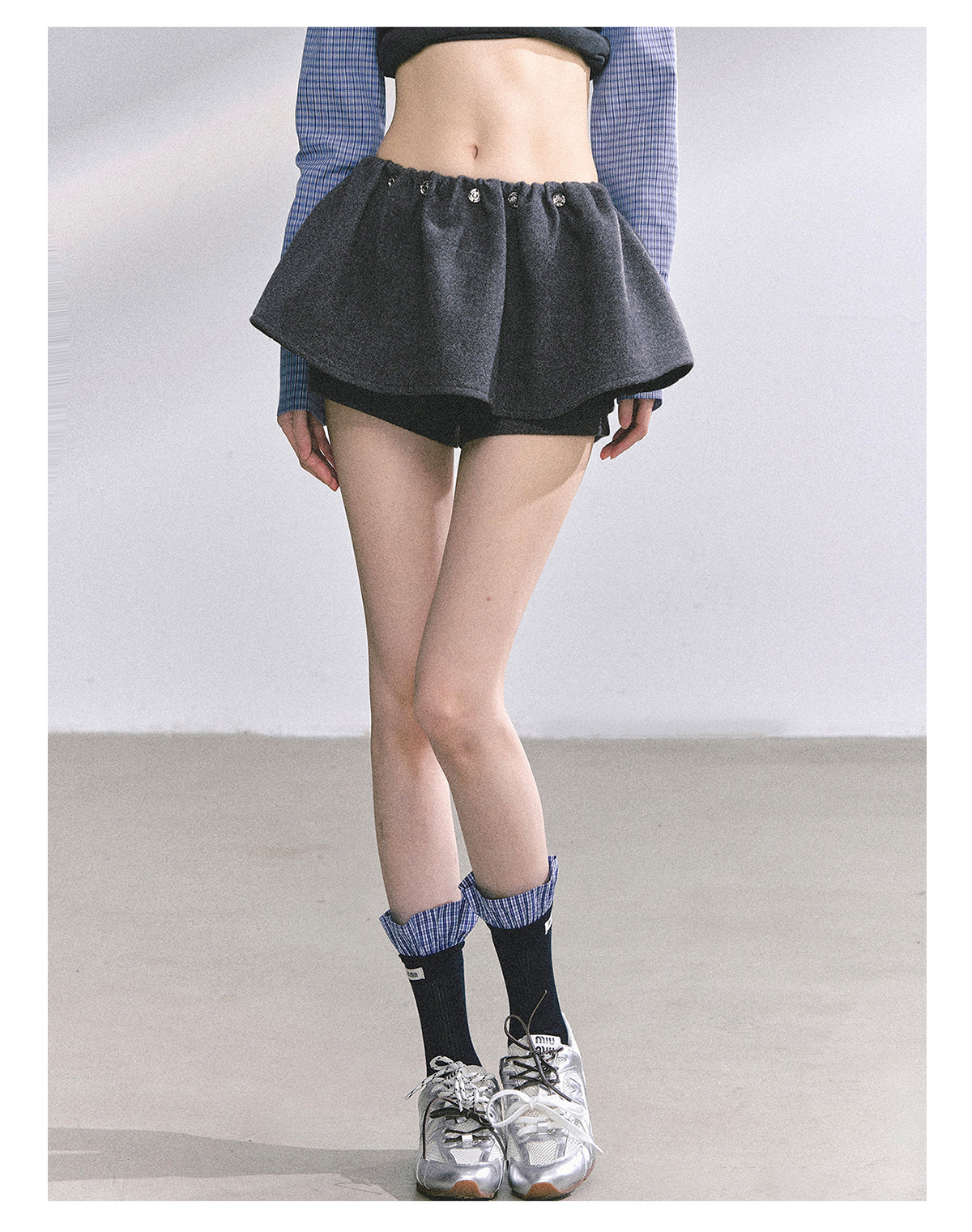 SHAOYEYAN French Wool Blend Slim Skirt
