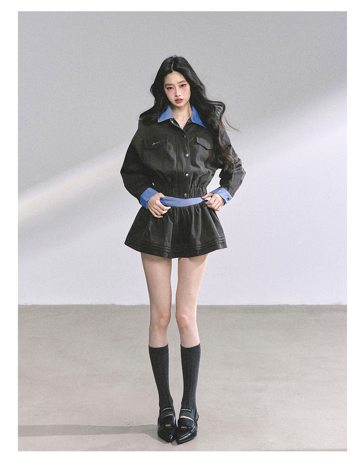SHAOYEYAN Audrey-Inspired Two-Piece with Blazer and Mini Skirt