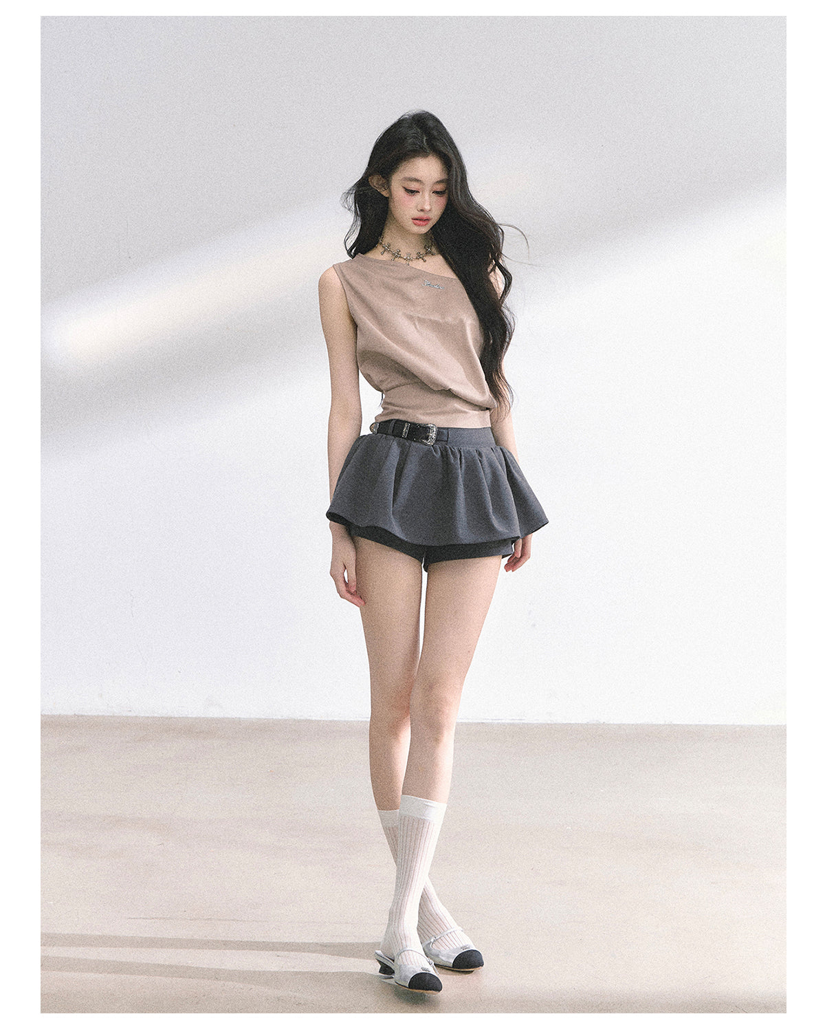 SHAOYEYAN Korean Off-Shoulder Crop Top