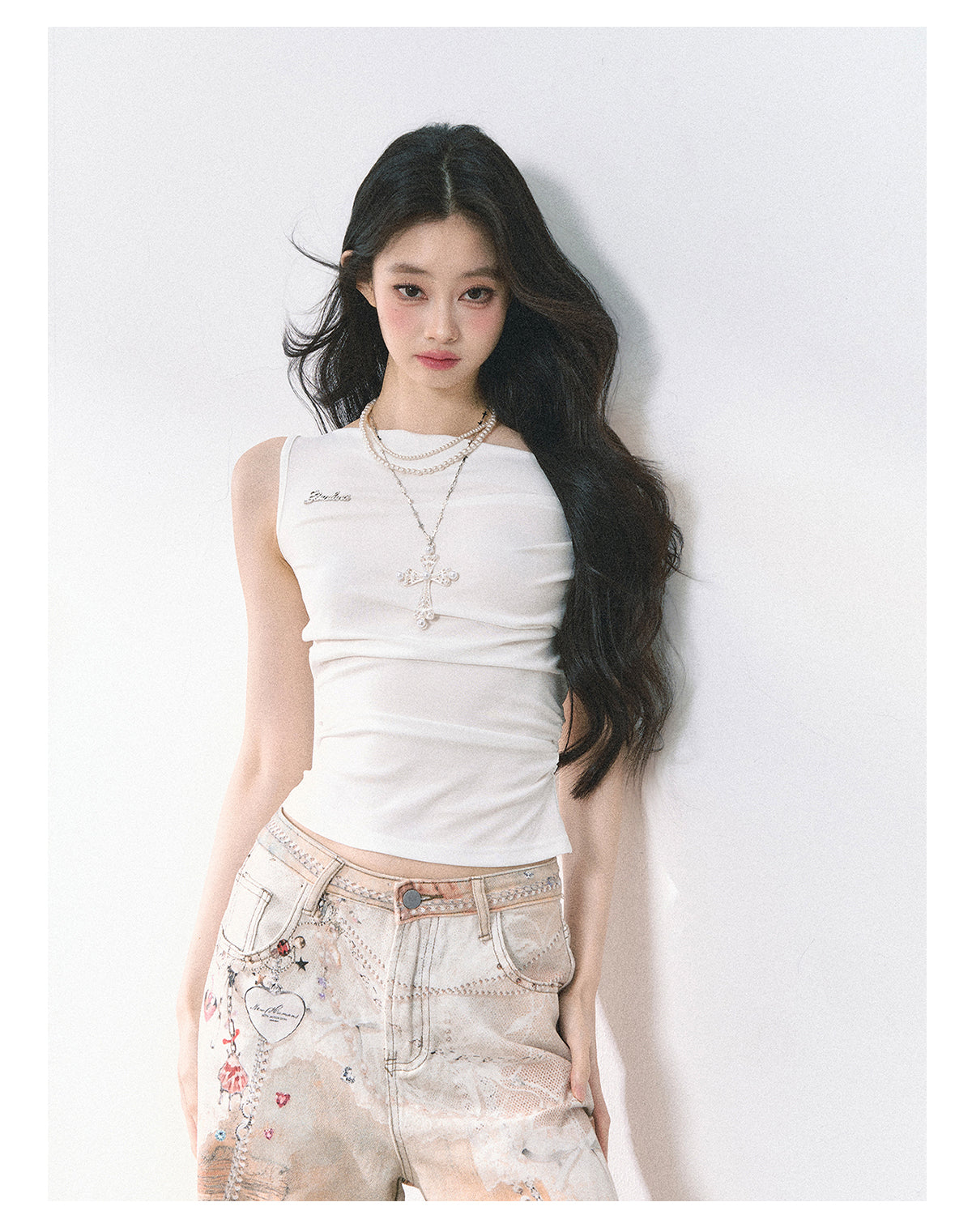 SHAOYEYAN American Style Off-Shoulder Crop Top