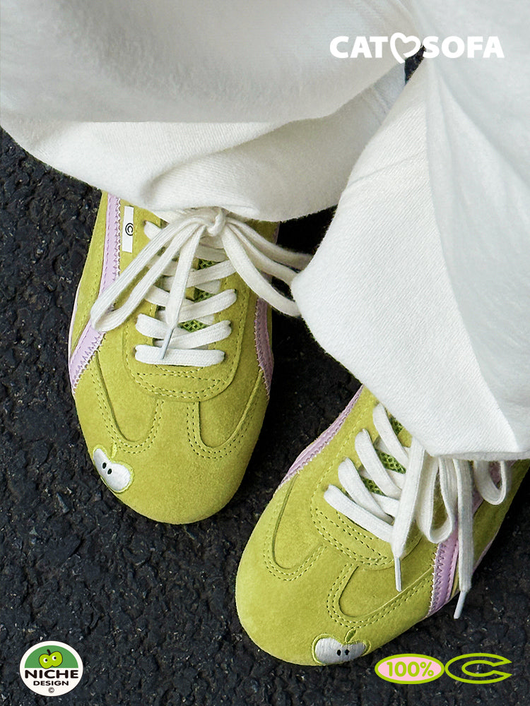 Cat&Sofa Emoji-Lab Green Apple Racing Sneakers