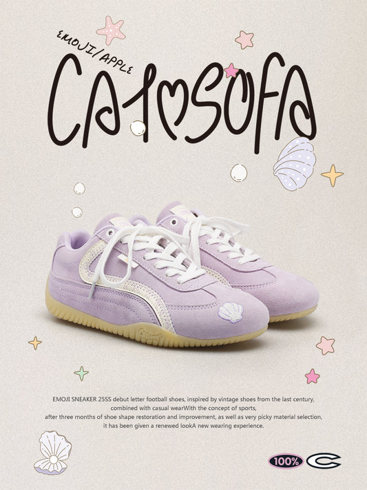 Cat&Sofa Seashell Violet Retro Sneakers