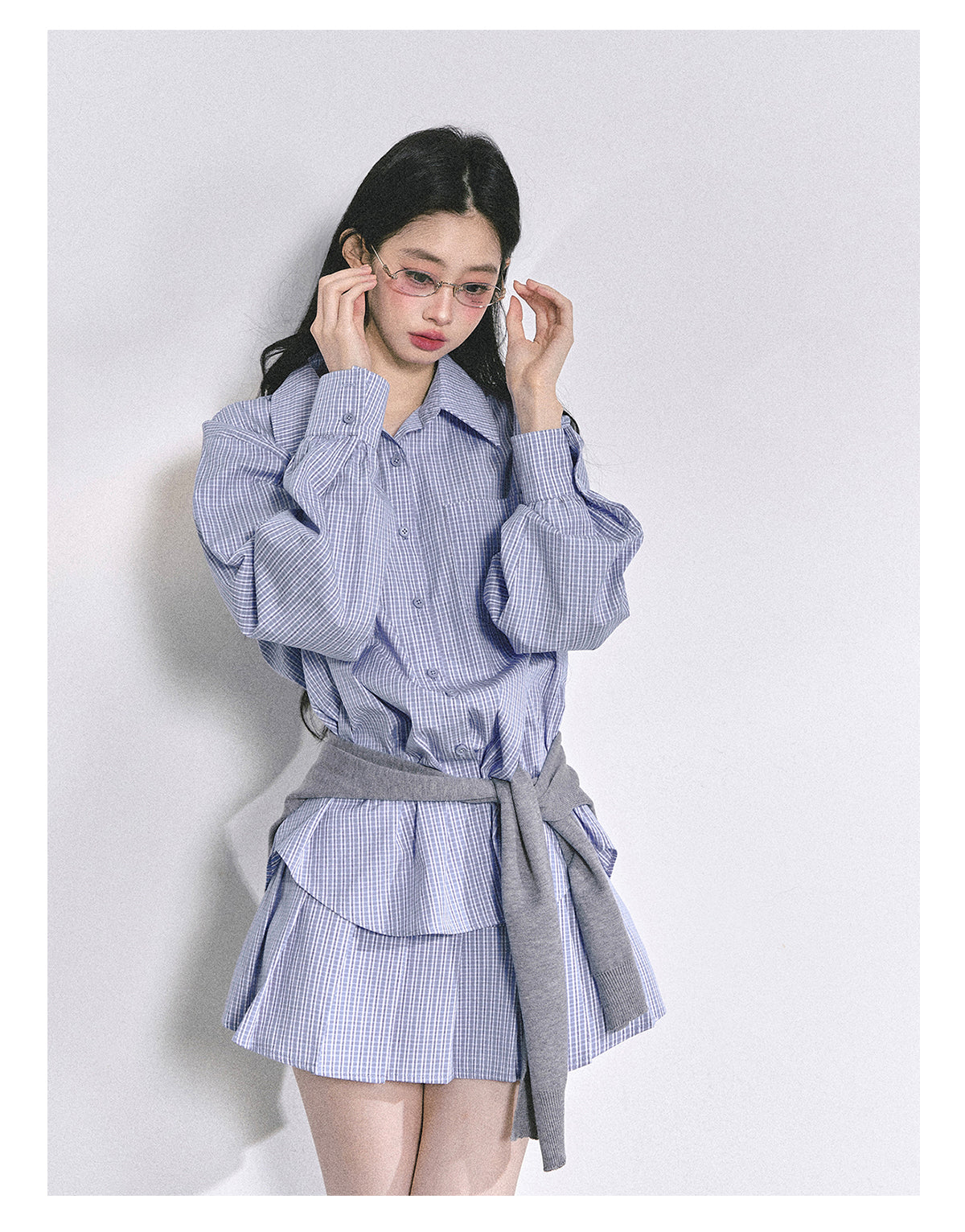 SHAOYEYAN Felton College French Plaid Set