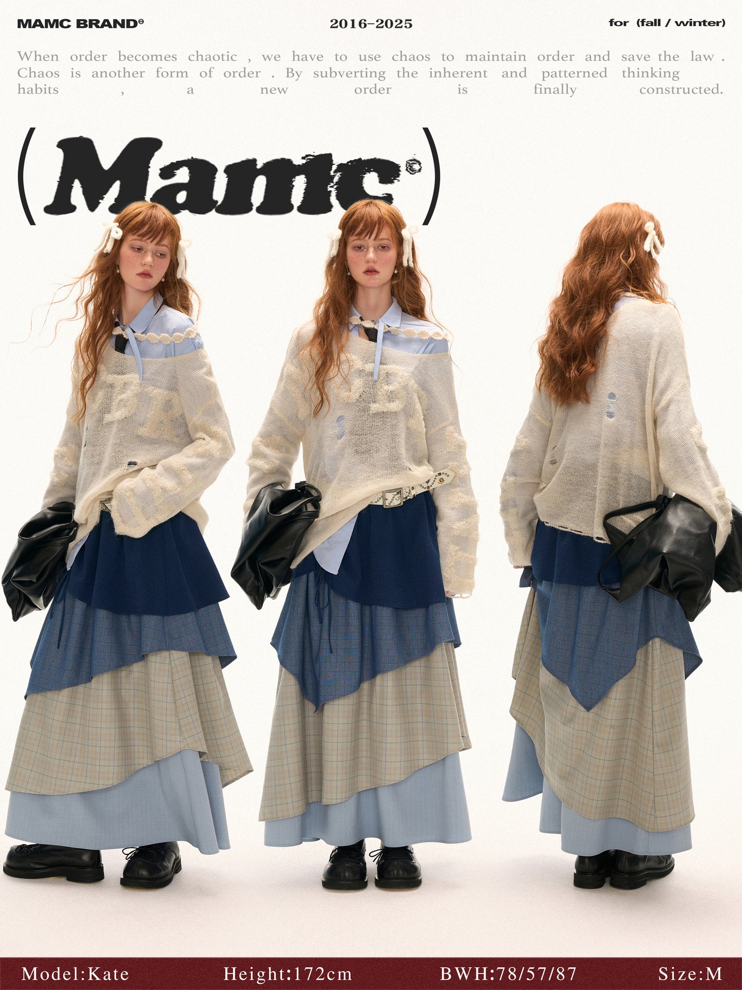 MAMC Plaid Multi-Layer Maxi Skirt