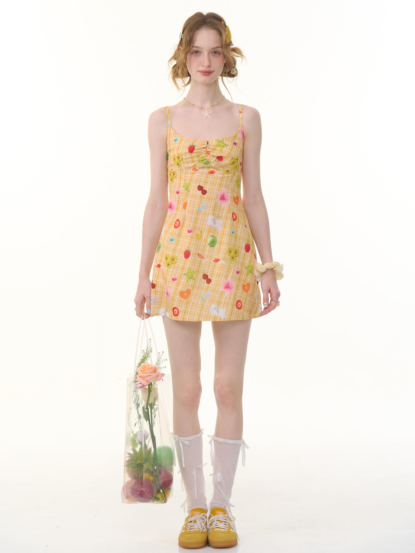 ziziFei Vintage Fruit Print Sundress