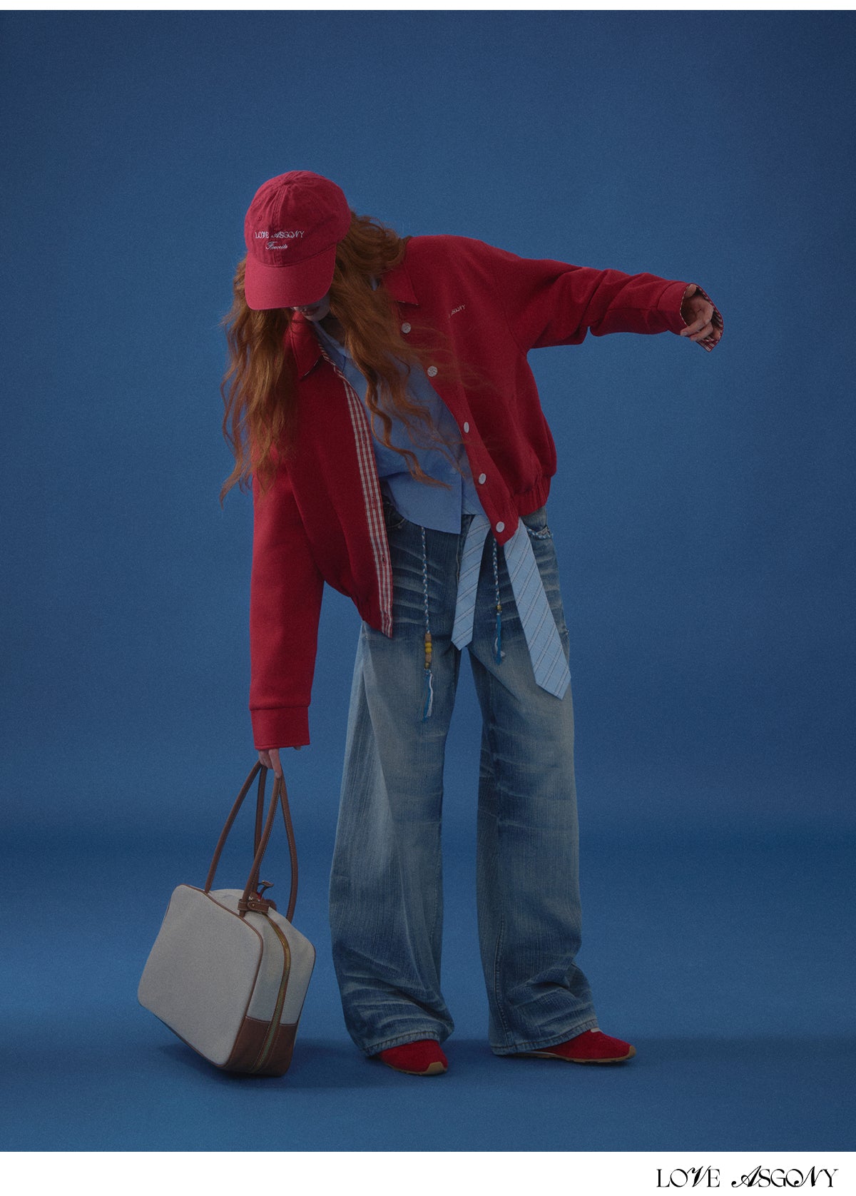 AsGony MIU Style Plaid Collar Sweatshirt Jacket