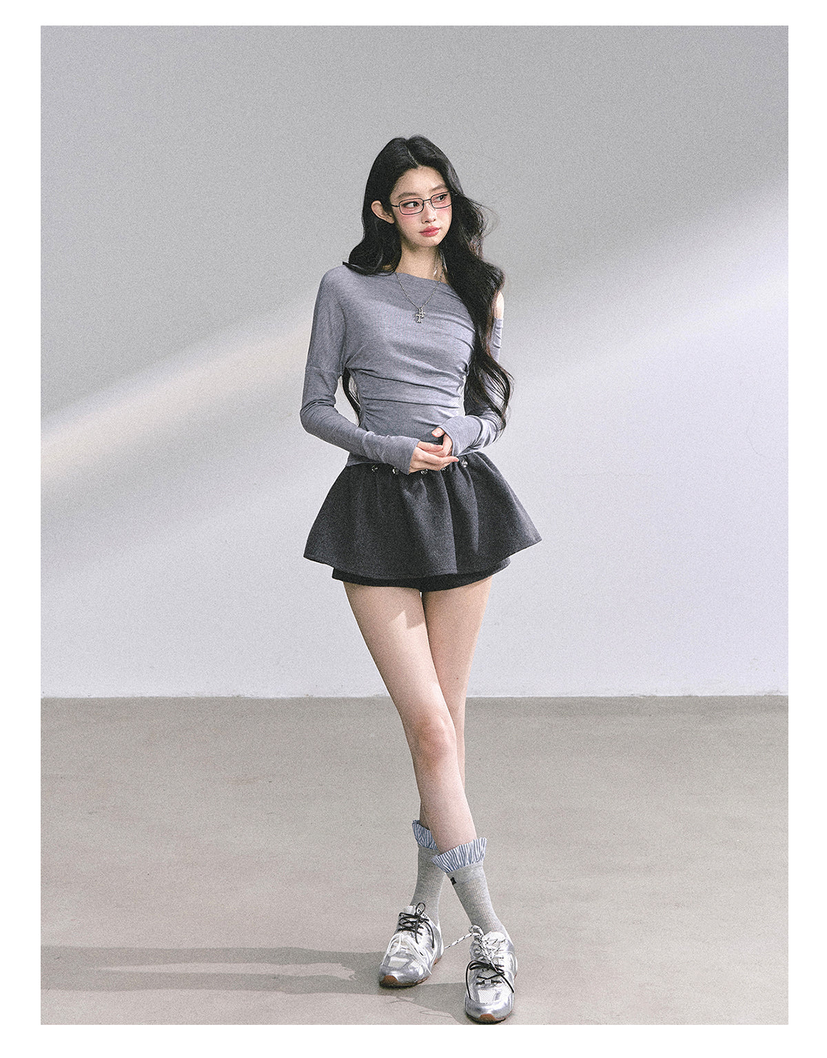 SHAOYEYAN Korean Mature Style Off-Shoulder Tee
