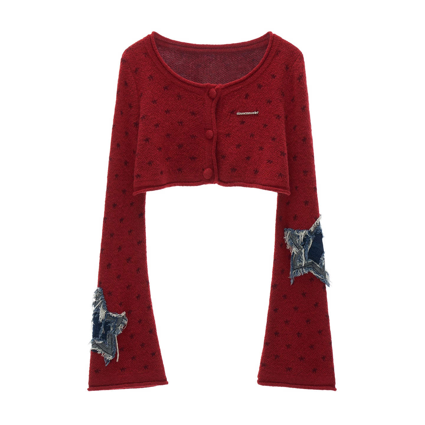 MAMC Star Patch Short Knit Cardigan