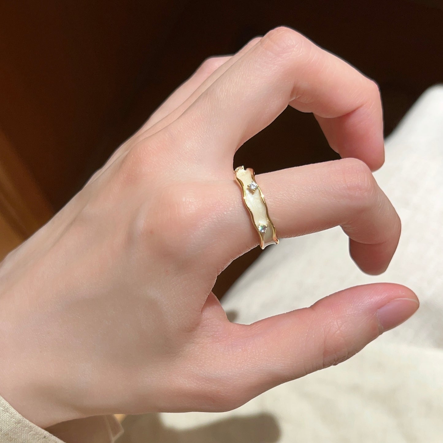 VIGVOG Minimalist Geometric Rings