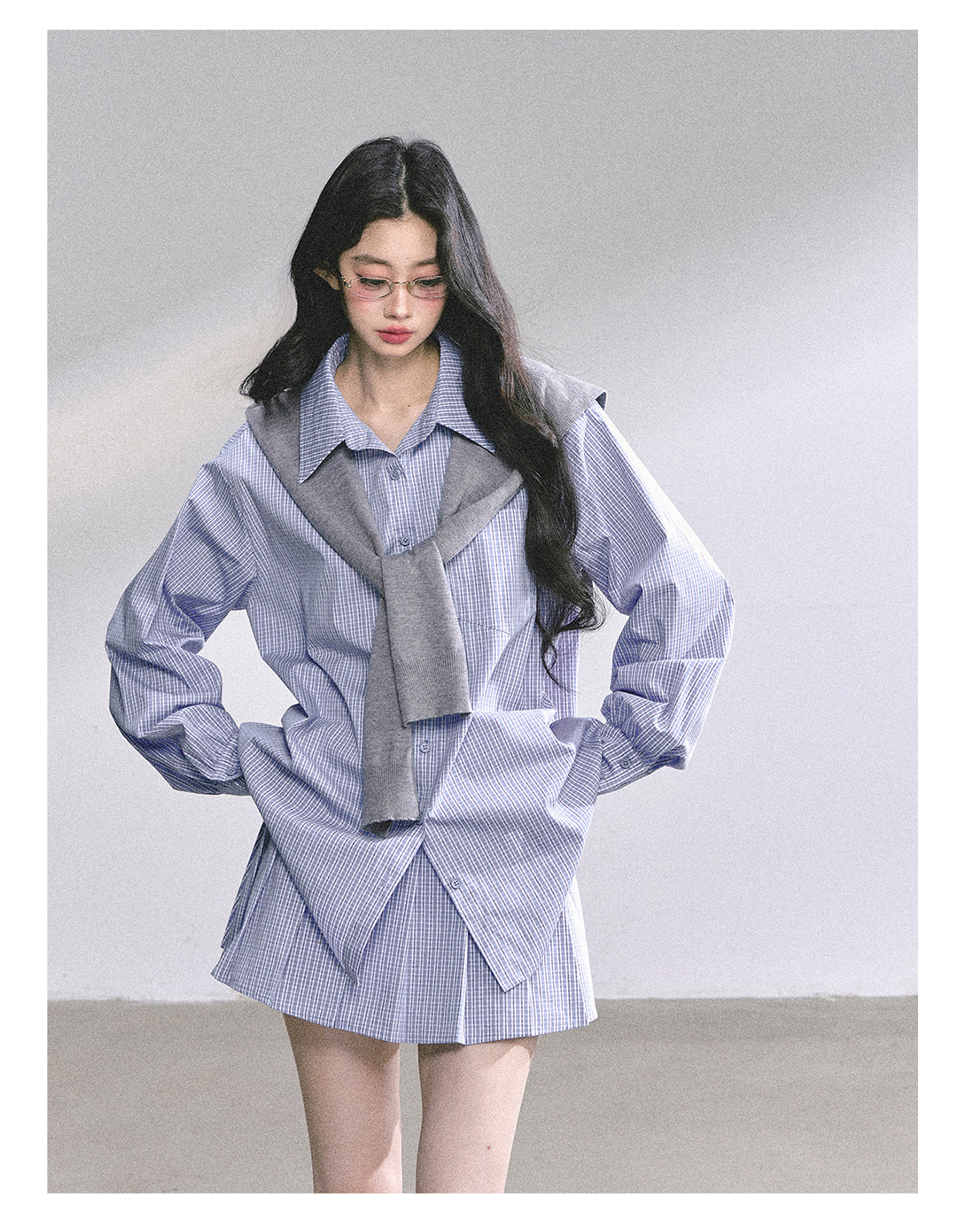 SHAOYEYAN Felton College French Plaid Set