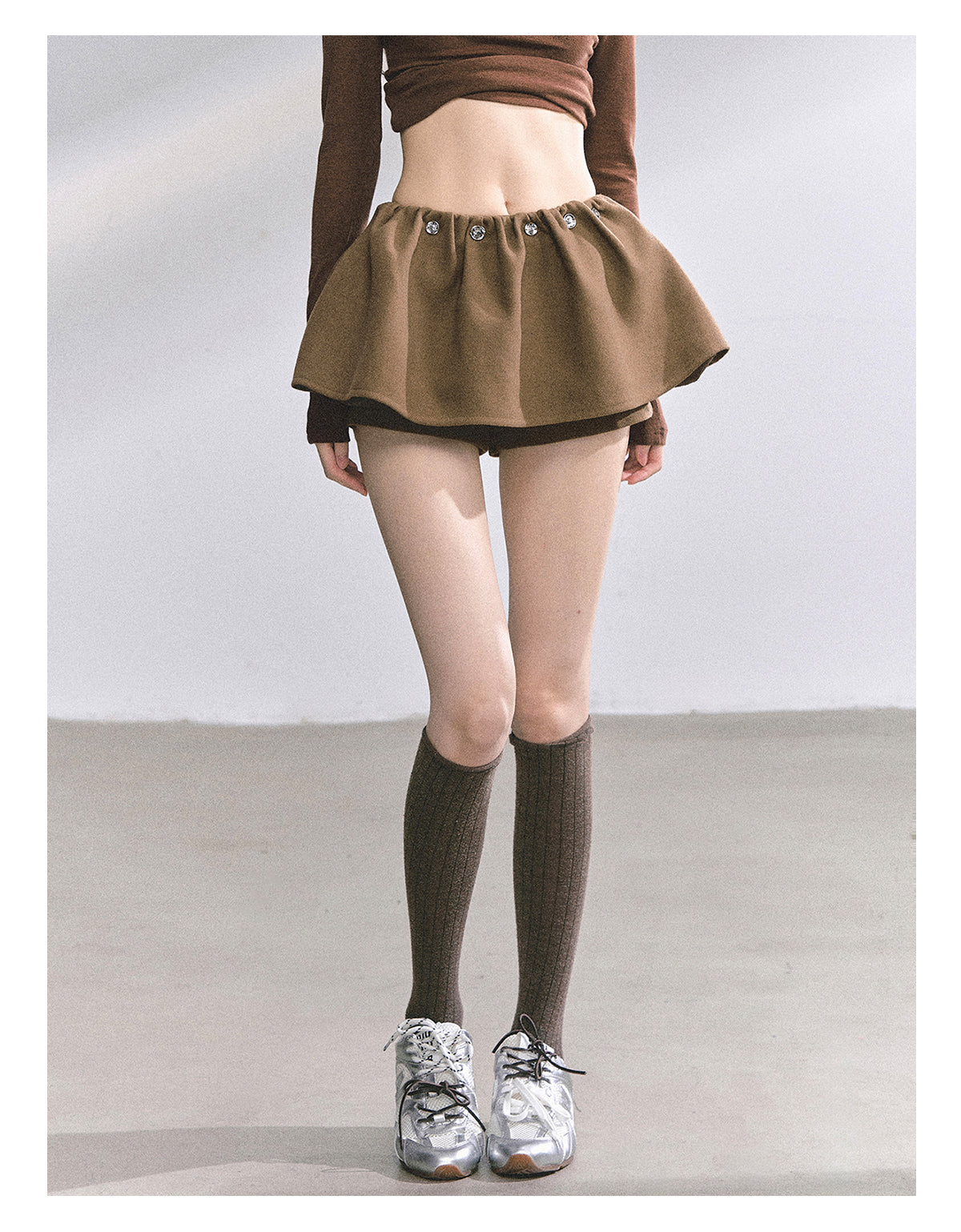 SHAOYEYAN French Wool Blend Slim Skirt
