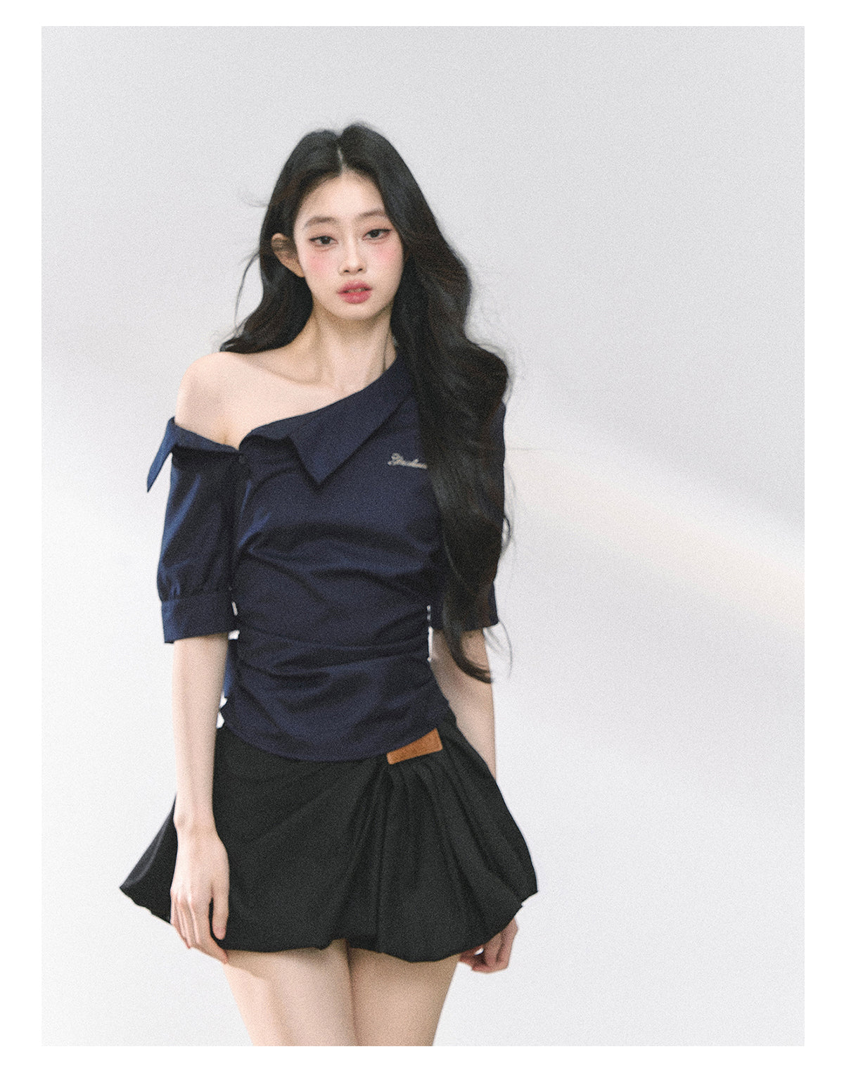 SHAOYEYAN French Off-Shoulder Blouse
