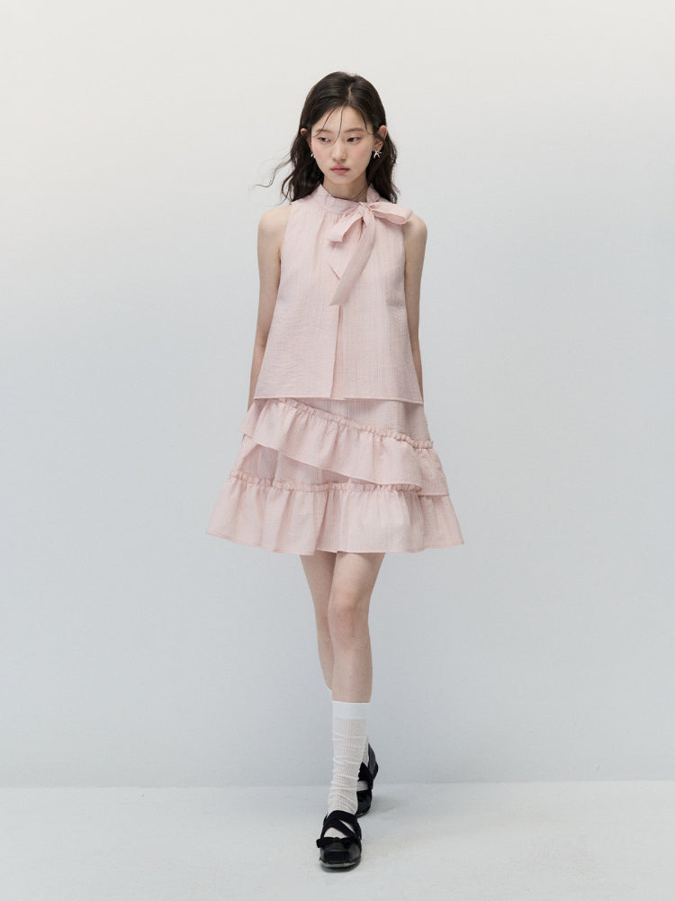 ANNATTO 'Pink Petal' Bow-Tie Dress
