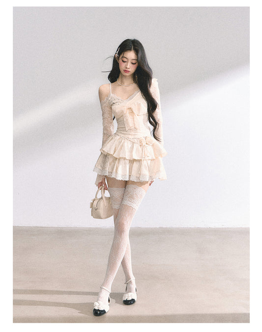 SHAOYEYAN Sicilian Floral Lace Off-Shoulder Top