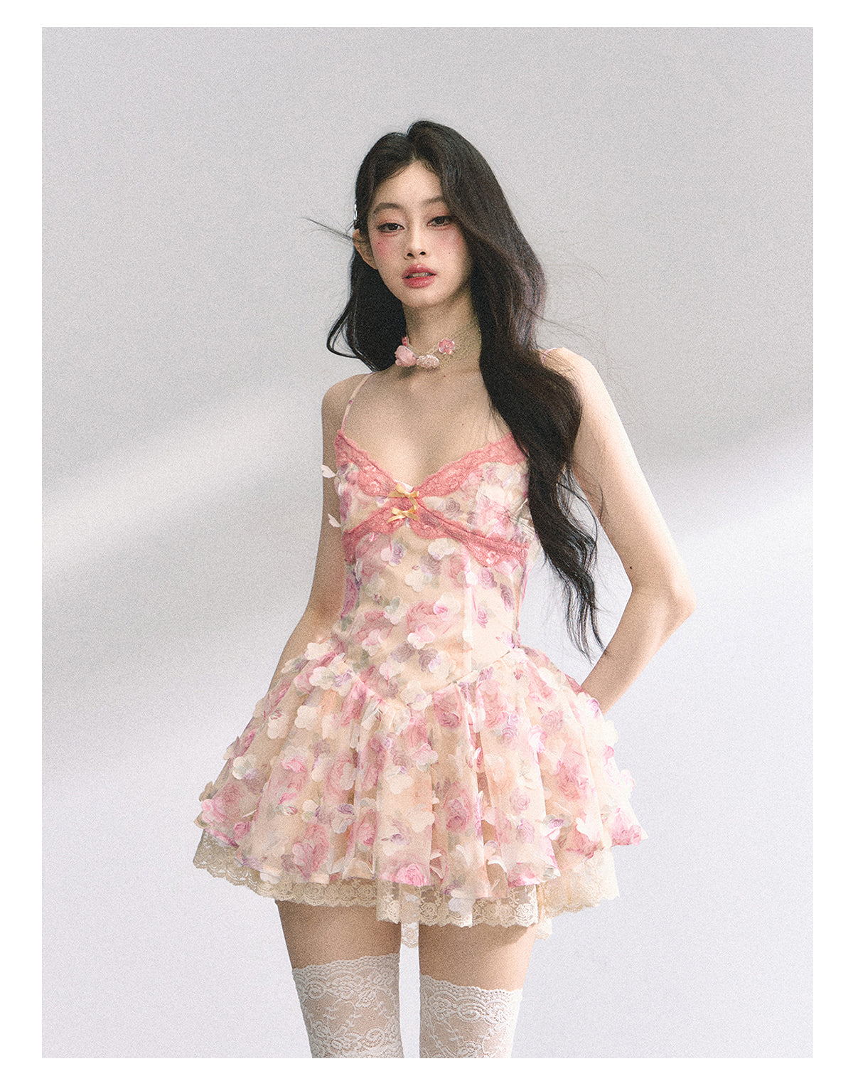 SHAOYEYAN French Lace Floral Sundress