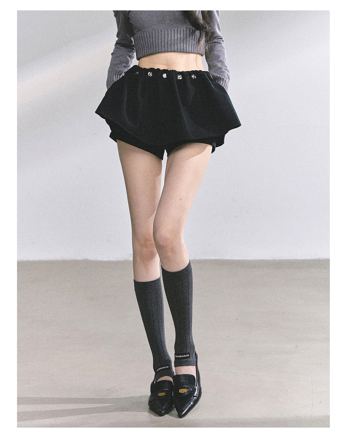 SHAOYEYAN French Wool Blend Slim Skirt