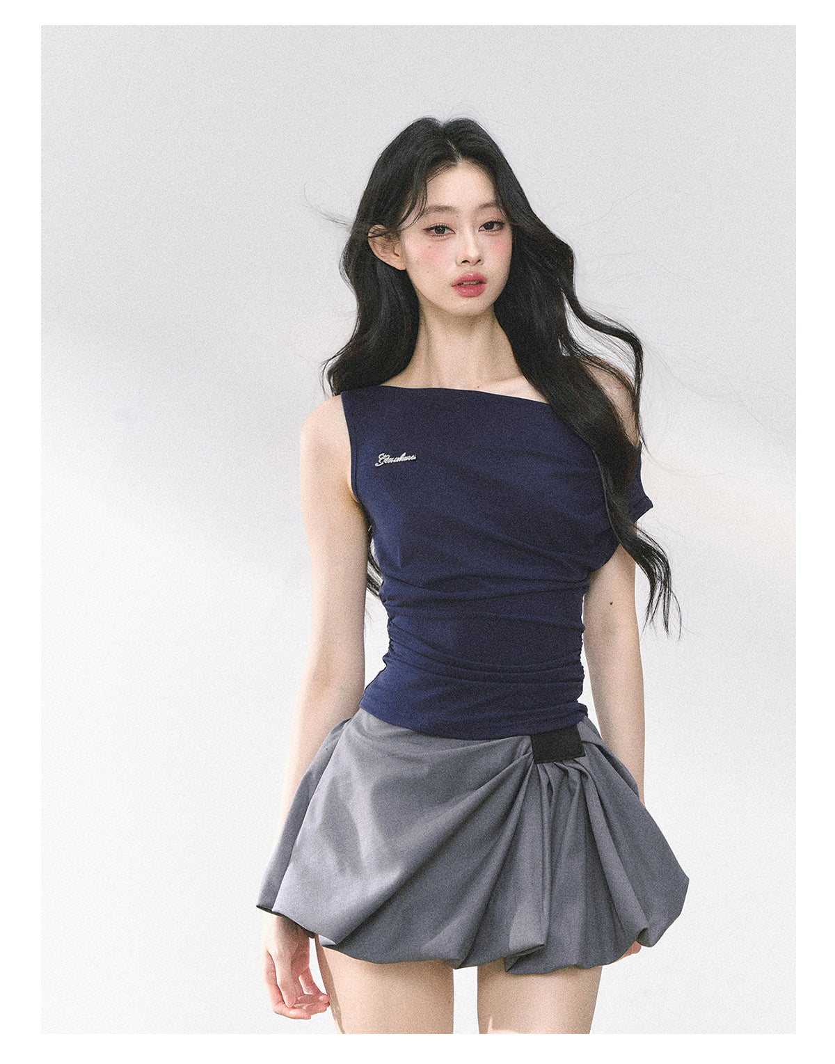SHAOYEYAN American Style Off-Shoulder Crop Top