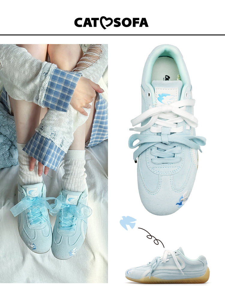 Cat&Sofa Emoji-Lab Pigeon Blue Racing Sneakers
