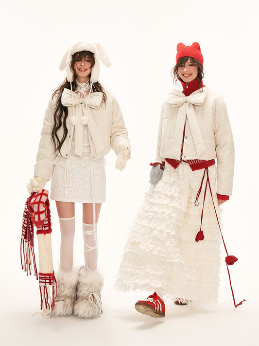 MAMC Bow-Button Puffer Jacket