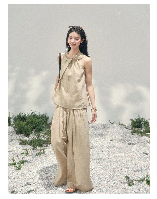 ShaoYeYan Aomalm Khaki's Gentle Breath Casual Set