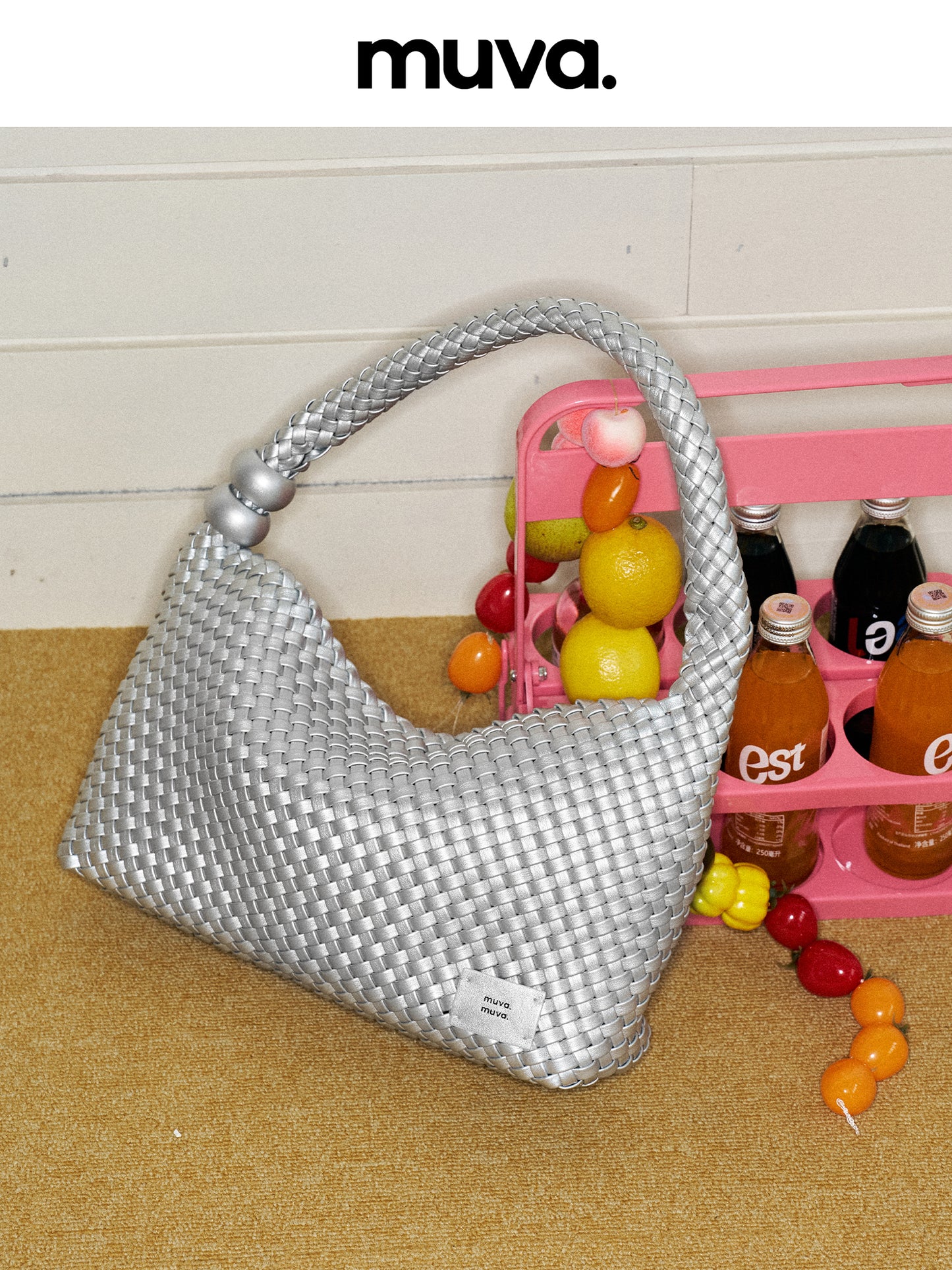 MUVA 'Summer Whisper' Woven Hobo Bag