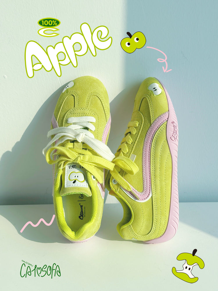 Cat&Sofa Emoji-Lab Green Apple Racing Sneakers