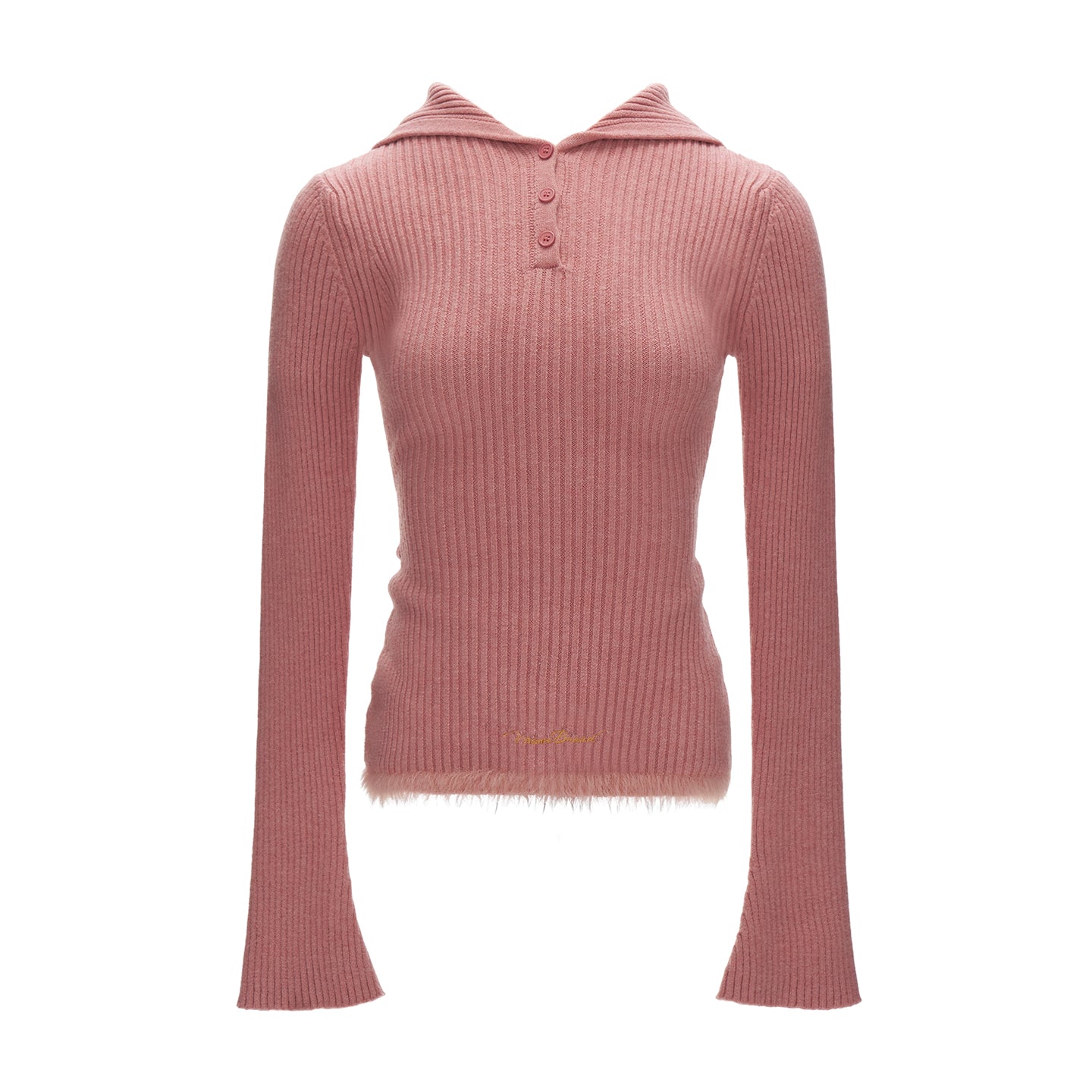 MAMC Star Flower Jacquard Round Neck Cropped Sweater