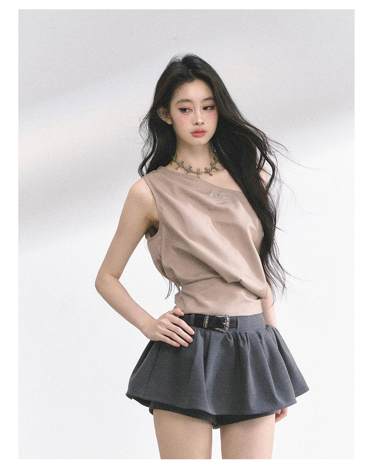 SHAOYEYAN Korean Off-Shoulder Crop Top