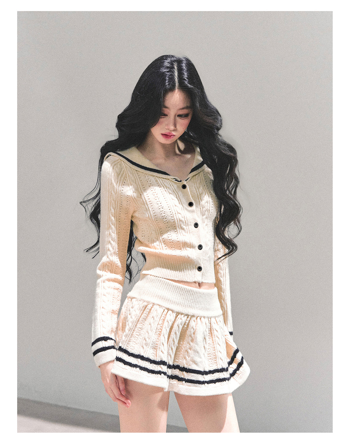 ShaoYeYan Evening Wind Whisper French Knit Set