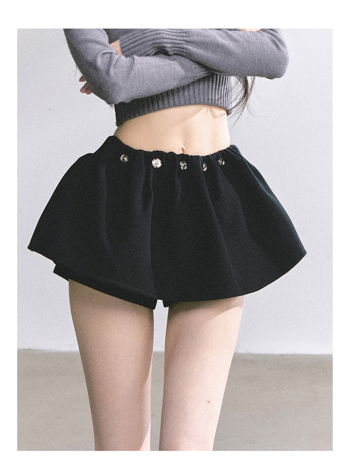 SHAOYEYAN French Wool Blend Slim Skirt