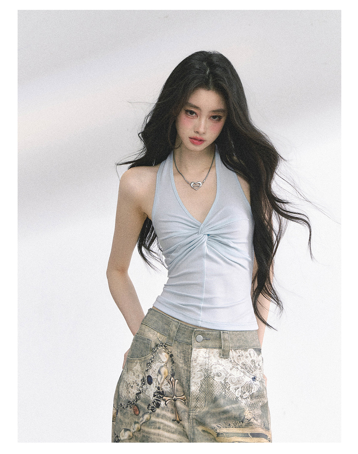 SHAOYEYAN French Lace Backless Top