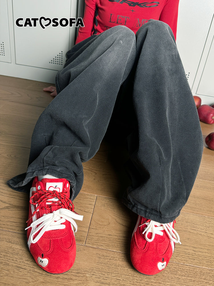 Cat&Sofa Apple Red Racing Sneakers