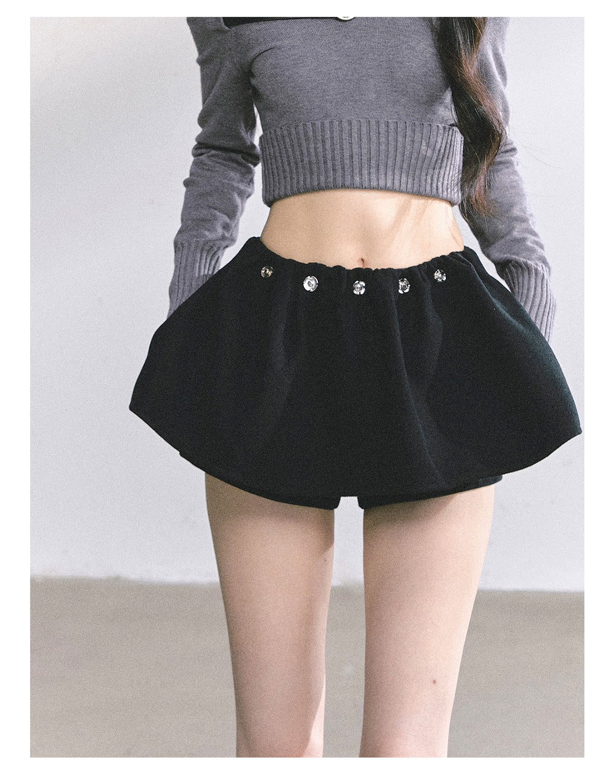 SHAOYEYAN French Wool Blend Slim Skirt