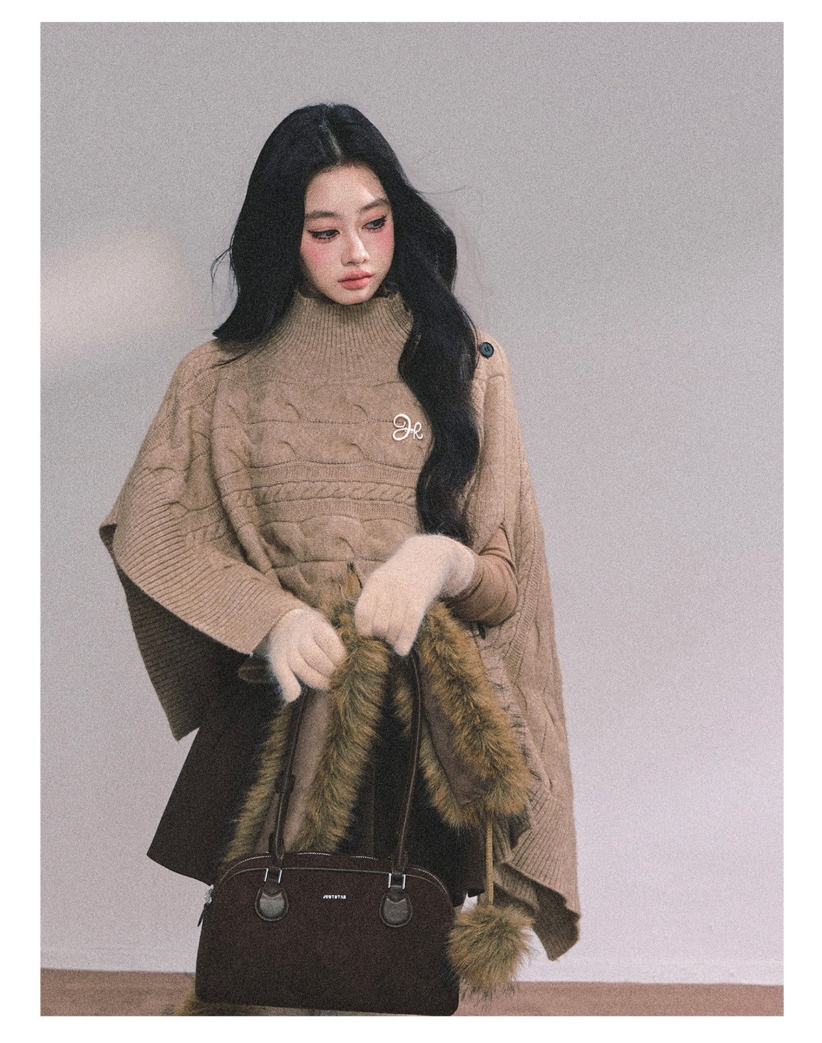 ShaoYeYan British Muse Loose Fit Knit Cape Sweater