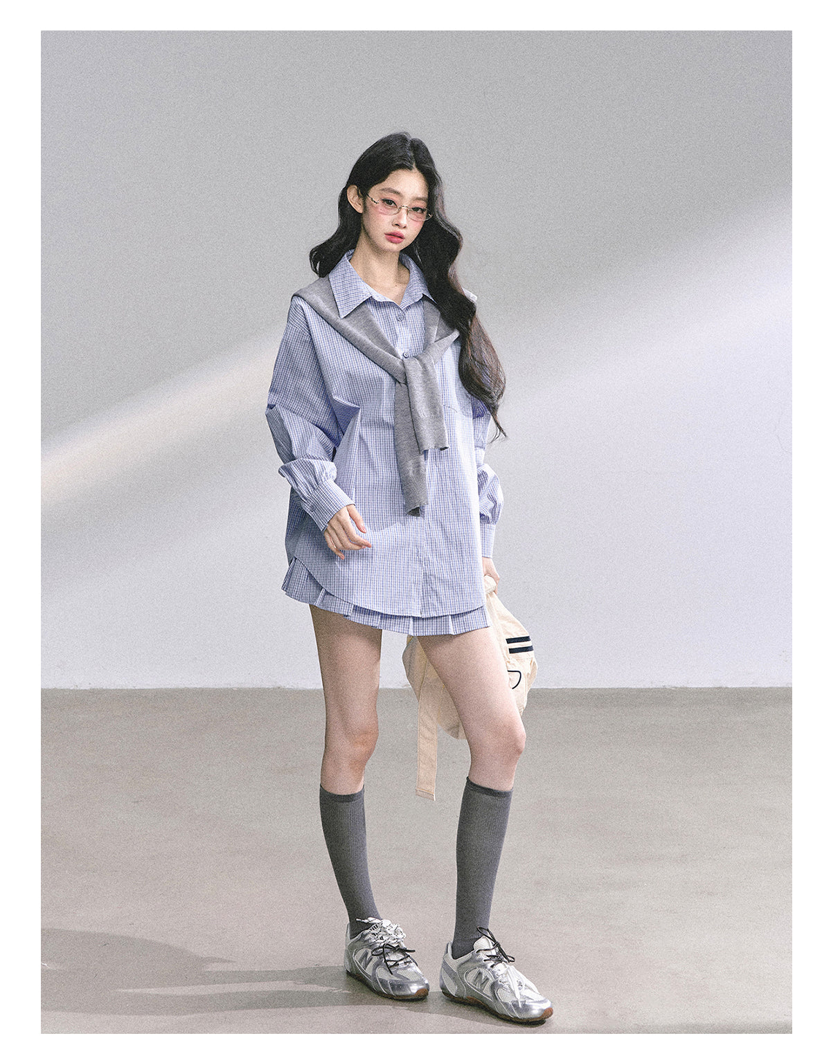 SHAOYEYAN Felton College French Plaid Set