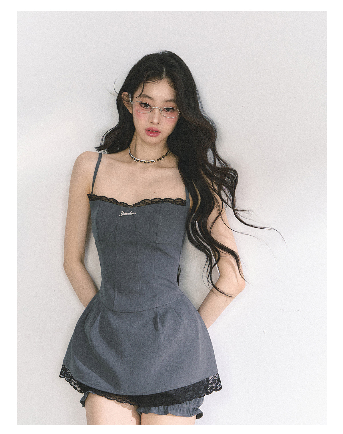 SHAOYEYAN Edgy Lace Slip Dress