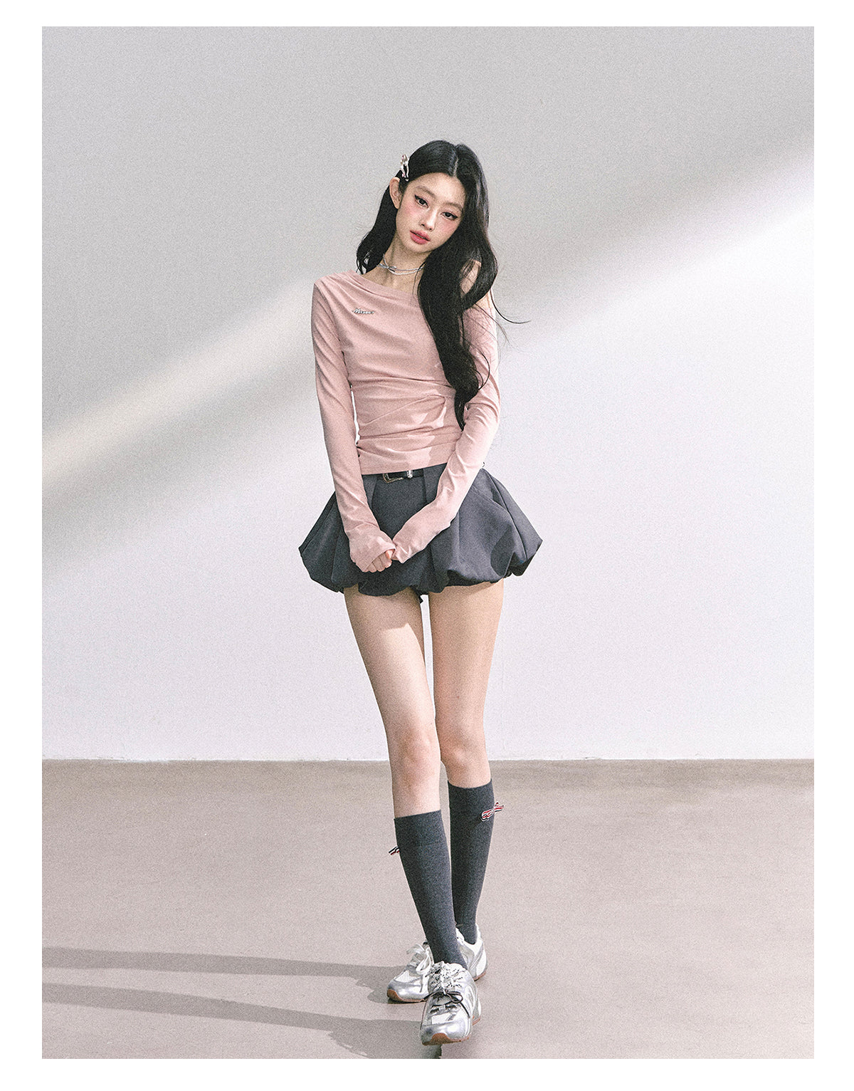SHAOYEYAN American Style Off-Shoulder Tee
