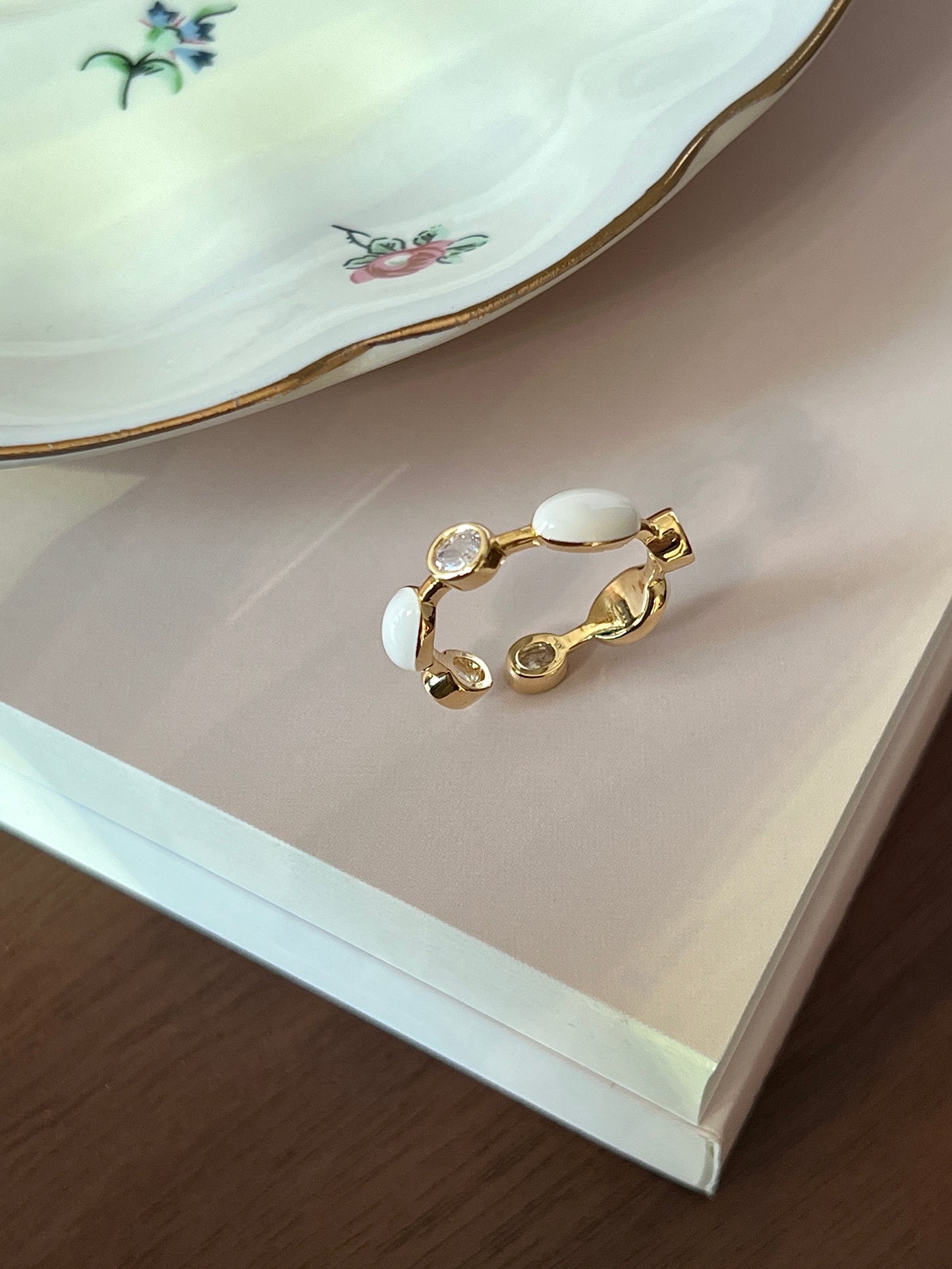 VIGVOG Enamel & Pearl Princess Ring Collection