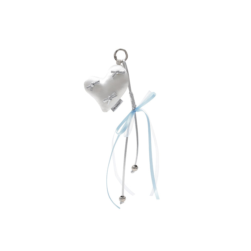 MUVA "Wonky Heart" Ribbon Bow Bag Charm