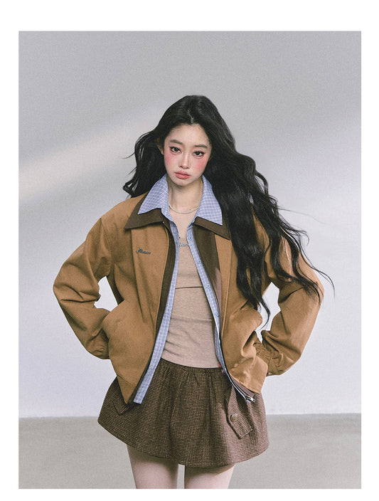 ShaoYeYan Warm Autumn Fake Three-Layer Work Jacket